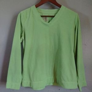 Ladies Lime Green Fleece Pullover